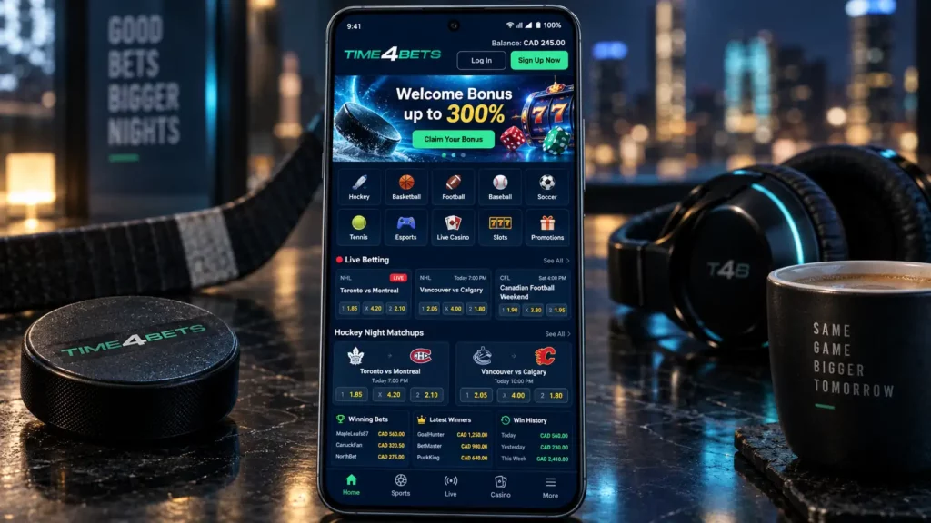 time4bets app mobile